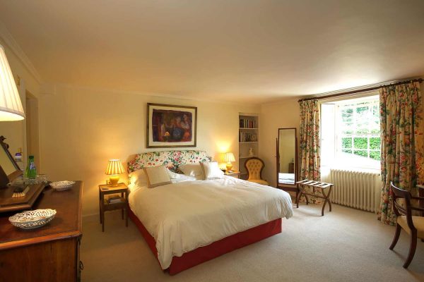 A colour photograph of a double room with ensuite at Edradynate - Luxury self catering accommodation in Scotland - Edradynate Country House and Sporting Estate House Perthshire