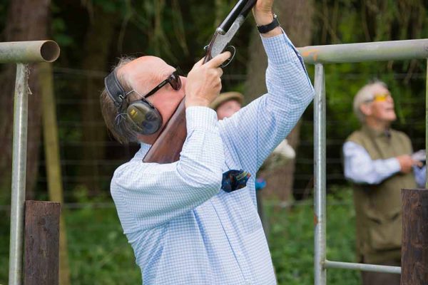 A colour photo of a guest enjoying clay shooting at the Edradynate clay pigeon shoot day May 2017 - Edradynate Estate, Perthshire - Luxury Country House and Sporting Estate for Rent in Scotland