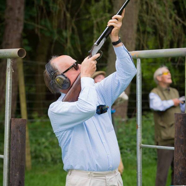 A colour photo of a guest enjoying clay shooting at the Edradynate clay pigeon shoot day May 2017 - Edradynate Estate, Perthshire - Luxury Country House and Sporting Estate for Rent in Scotland