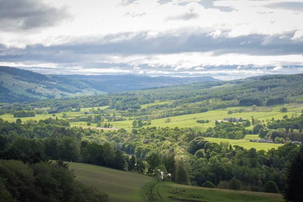 An image of the beautiful scenery and rolling hills at Edradynate Estate, Perthshire - Luxury Country House and Sporting Estate for Rent in Scotland