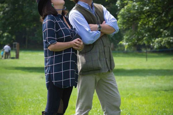 A colour image of guests spectating at the Edradynate May 2017 clay pigeon shoot day - Edradynate Estate, Perthshire - Luxury Country House and Sporting Estate for Rent in Scotland