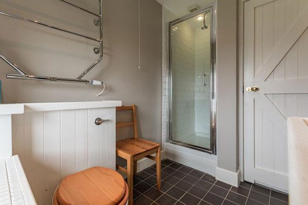 A colour image of a bathroom at Aodin - accommodation for a a self catering holiday Scotland - Edradynate Country House and Sporting Estate Perthshire